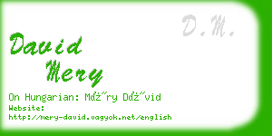 david mery business card